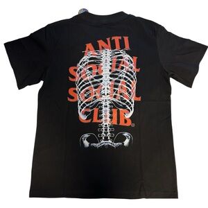 Anti Social Social Club Black Skeleton T-Shirt